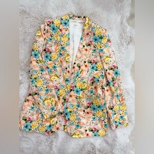 Floral Blazer - Pink and Yellow